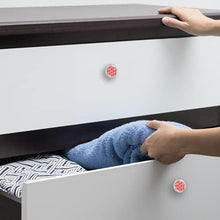 Maniglie per cassetti Manopole per cassetti Manopole rotonde Confezione da 4 per armadietto, cassetti, cassettiere, cassettiere ecc - Quadrifoglio rosa