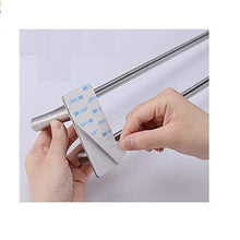 XIAJIA-Doppio Bagno Adesivo Porta Salviette Acciaio Inox Autoadesivo Portasciugamani 40cm(Spazzolato finitura)+Gancio Adesivo（2 Pezzo）