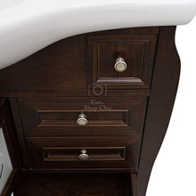 Shop Chic Arredo Bagno in Legno Classico Noce Arte povera 105 cm lavabo pensile