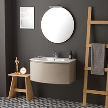 Kiamami Valentina MOBILE BAGNO SOSPESO CM82 CON CASSETTONE CURVO CAPPUCCINO LUCIDO | RIVA