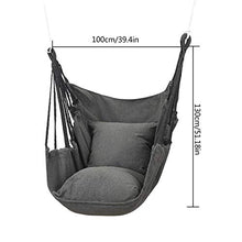 NIMON Sedia per Amaca Appeso Comfort e Resistenza Sedia a Dondolo per Amaca Sedia a Dondolo in Tela di Cotone Sedia con 2 Cuscini per Interni Esterni Giardino Cortile Steadfast