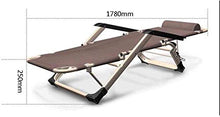 PAKUES-QO Reclinabile Pieghevole Sedia reclinabile Lettini Prendisole Zero Gravity Sedie a Sdraio Giardino Beach Relaxer con Cuscino Rimovibile Khaki