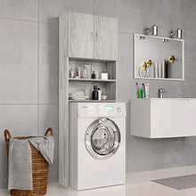 mewmewcat Mobile per Lavatrice Grigio Cemento 64x25,5x190cm in Truciolato