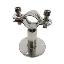 HEQIE-YONGP Accessori per Pipe di Riparazione Accessori 2pcs 51 Millimetri 2" Tubo in Acciaio Inox Morsetto della Clip della Staffa di Supporto con Base Piastra Polo Lunghezza 100 Millimetri