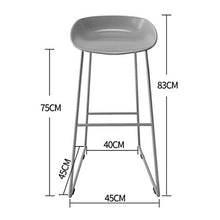 GYPPG Sgabelli Bar Seggiolone Moderno Poggiapiedi Sgabelli Bar Sgabello Alto in Ferro Moderno Sedile in plastica PP per Cucina Sedia Pranzo Ufficio Aziendale Ristorante, Gambe in Metallo