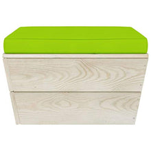 vidaXL Ottomana da Giardino su Pallet con Cuscino in Legno di Abete