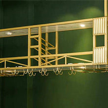 FCXBQ Portabottiglie a soffitto e Porta calici Portaoggetti in Metallo per Bicchieri da Vino Appendi Cocktail o Flute da Champagne per Cucina, Bar, Pub o ristoranti