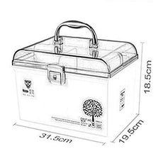 MYHZH First Aid Box Serratura Medicina Storage Box col Bambino Sicuro della Serratura 31.5X19.5X18.5 cm (Arancione)