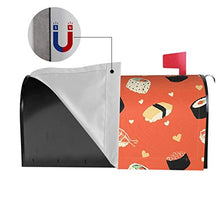 Copertura magnetica per cassetta postale per sushi, sushi, design unico, per decorazione giardino, cortile, dimensioni standard 51 x 45 cm