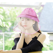 Amosfun Cappello di Protezione Protettivo Scudo Integrale Cappello da Sole Estivo Cappello da Pescatore Cappello Antiappannamento Visiera per Esterno (Adulti Rosa)