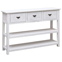 SKM Credenza Bianco Anticato 115x30x76 cm in Legno