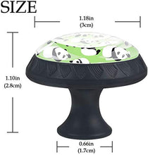 Panda cinese verde Pomelli per Porta Set di 4 Pomelli per Mobili Manopole per Cassetti Cucina Armadio Vetro