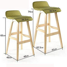 HLL Sedie, Sgabelli da bar moderni e minimalisti retrò Sgabelli alti, Sgabelli da ristorante Sgabello da caffè Seggiolone Mobili in legno massello,# 3,40 * 40 * 65 cm