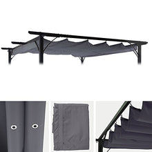 Mendler Telo di Ricambio Copertura Tetto per Gazebo HWC-C42 Poliestere 300x370cm Grigio