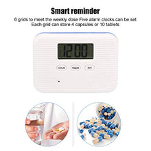 Lv. life Organizzatore di medicinali, 5 modalità di sveglie Contenitore 6 Griglie Promemoria per pazienti Anziani Scatola di medicinali digitali Dispenser di Piccole Dimensioni