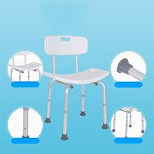 Sgabello da bagno Doccia / vasca da bagno Sgabelli lega di alluminio doccia Sedile Sgabello for / disabili Anti-Slip Anziani Mats doccia sedia regolabile in altezza con schienale 5 e manico Bagno Sedi