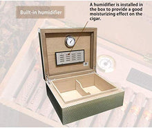 Humidor per sigari da tavolo, umidificatori da viaggio, scatola di immagazzinaggio per sigari e cedro Design ben sigillato con stoccaggio a 2 zone e guarnizione umida, per umidificazione di sigari