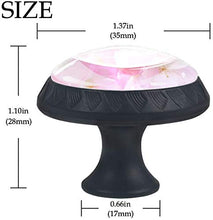 Fiore rosa fiore Pomelli per Porta Set di 4 Pomelli per Mobili Manopole per Cassetti Cucina Armadio Vetro