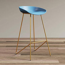 HXSM Sgabello da Lavoro Bianco Sgabelli da Bar in Metallo Sedie da Cucina Industrial con Poggiapiedi Sedia da Pranzo Moderno per La Casa Altezza Seduta 65/75cm