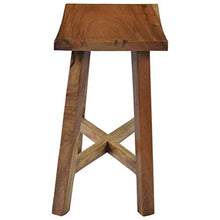 Festnight Sgabello da Bagno Ergonomico in Legno di Suar Marrone,Sgabello per Doccia 50x30x50 cm