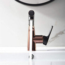 VBARV Rubinetto telescopico per Bagno - mobiletto del Bagno Rubinetto monoforo Girevole Ramen lavabo Oro Rosa Rame sferico Cromato Maniglia Calda e Fredda