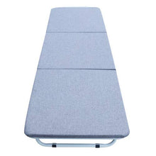 Fetcoi Letto per gli ospiti, pieghevole, 2 in 1, 60 x 180 cm, materasso pieghevole, singolo, carico massimo 120 kg, per ufficio e camera degli ospiti, grigio