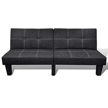 vidaXL Divano Letto Regolabile in Tessuto Nero Soggiorno Casa Salotto Sofa