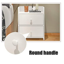 Yyqx comodino comodino in MDF con 2 cassetti, semplice comodino comodino consolle comodino comodino cassettiera per camera da letto ufficio libreria bianco comodino