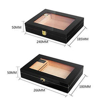 Minmin Cigar Box Small Mellow Legno di Cedro Idratante Box Piano vernice trasparente in vetro Tetto apribile Cigar Box, due stili, 240x185x50mm, 266x180x50mm accessori del sigaro