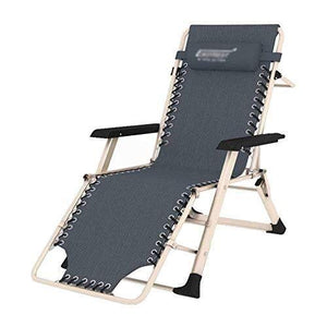Hfyg Lettino Prendisole Grey Zero Gravity Folding Chair Reclining Sun Lounger Sedie a Sdraio Garden Beach Lunch Break Patio dell'ufficio Chaise Longue