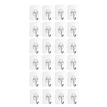 24 Pezzi Ganci Adesivi, Gancio Adesivo Bagno Trasparenti Ganci portasciugamani Ganci da Parete per Bagno Cucina Porta per appendere l'accappatoio, asciugamani, borse, vestiti, etc. (6kg Max)