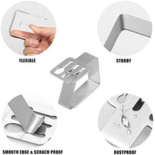 Clip per tovaglia U/B, 4 morsetti regolabili per copritavolo da cucina, ideale per casa, buffet, giardino, picnic, barbecue, matrimoni, feste fai da te (6,5 x 5 cm)