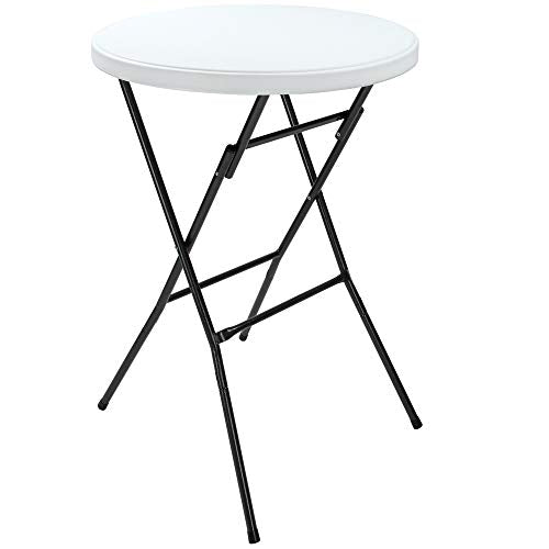 Casaria Tavolino Alto Giardino Pieghevole Rotondo Ø 72cm da Ricevimento Tavolo da Bar Bistro Esterni