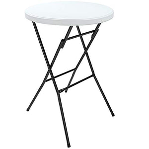 Casaria Tavolino Alto Giardino Pieghevole Rotondo Ø 72cm da Ricevimento Tavolo da Bar Bistro Esterni