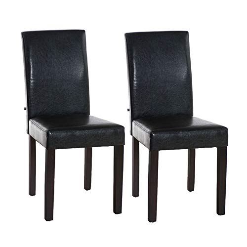 CLP Set 2X Sedie Pranzo INA I Sedie Soggiorno Imbottite in Similpelle I Sedie Cucina Alto Schienale Telaio in Legno, Colore:Marrone