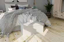 Rebecca Mobili Puff contenitore poggiapiedi moderno, seduta sedia bianca, arredamento casa salotto, living - Misure 38 x 76 x P 38 cm (HxLxP) - Art. RE4620
