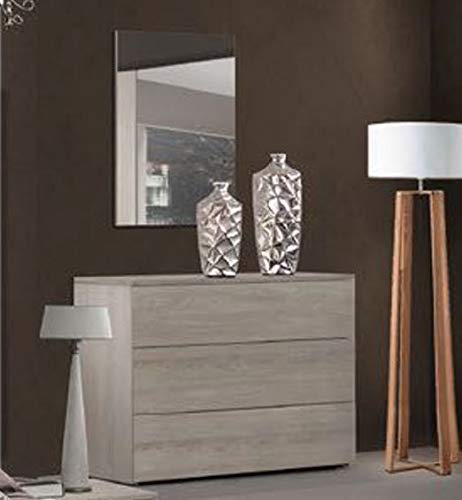 ERREBI Cassettiera Como' con 3 cassetti Colore Olmo Lady L103