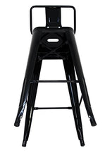 La sedia spagnola tólix Pack di sgabelli con Schienale, Acciaio Inox, Nero, 43 x 43 x 76 cm