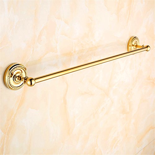 MBYW Portasciugamani Moderno Minimalista Portasciugamani Elegante per Il Bagno di Moda Portasciugamani, portasciugamani ad Asta Singola Accessori per Il Bagno in Ottone Placcato Oro (8816)