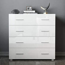 Comodino Salvaspazio sicuro e stabile Design moderno Comò Truciolare Ufficio per Home Hotel Cafe(white)