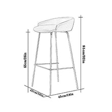 Sgabelli da Bar Nordico,seggiola da Bar,Sedia da Bar,Sgabello in Ferro Battuto,Minimalista Moderno,Sedia Casual in Metallo,Bancone, Cucina, Mobili per La Casa, Nero