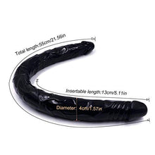 ENYI, Testina per Massaggi a Doppio Lato, Super Lunga, Flessibile e Doppia, 54,6 cm, Colore Nero