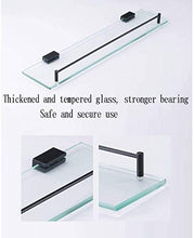 GDFEH Scaffale per Doccia Nero Black Lo Strato Singolo Bagno Scaffale per Bagno Bagno Bagno Scaffale in Vetro temperato Scaffale Doccia in Vetro temperato