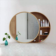 Specchio Bagno Armadietto a Muro Medicina Organizzatore di stoccaggio Rotondo Regolabile Aperto Scaffale Struttura in Legno Casa Mobili Camera da Letto Mobili da Bagno Vanity JING111