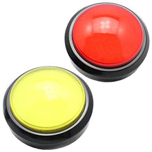 TOYANDONA Gioco Risposta Cicalino Risponditore Elettronico Giocattolo Risponditore Digitale Grandi Pulsanti con Lampada Senza Batteria (Rosso)