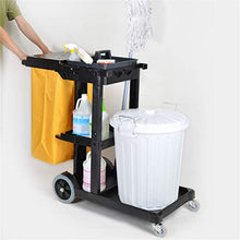 GFYWZ Carrello di Pulizia, Carrello Multifunzione in Plastica con unità di Scarico, Vassoi per Ripiano E Carrello per La Pulizia del Portaspazzole