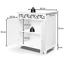 Casaria Mobiletto Country 76x65x35cm 2 Scomparti Armadietto Multiuso Mobile Console Ingresso