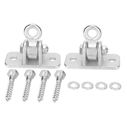 Qqmora 2 Set Piastra Fissa per Altalena Gancio per Appendere Altalena Gancio per Sospensione Accessori per Amaca Appendiabiti per Amaca Corde da Arrampicata per altalene da Esterno Sedie sospese