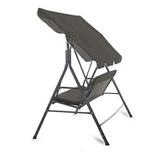 Strattore Dondolo Altalena Giardino Esterno 170 x 115 x 153 cm Tettuccio Parasole Cuscini Panchina Hollywood - Antracite