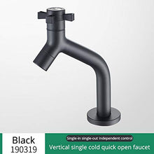 LMH nero alto bacino lavabo rubinetto singolo bagno lavabo lavabo lavabo rubinetto miscelatore rubinetto singolo acqua fredda lavabo crane rubinetto rubinetto bagno rubinetto ( Dimensione : 190323 )